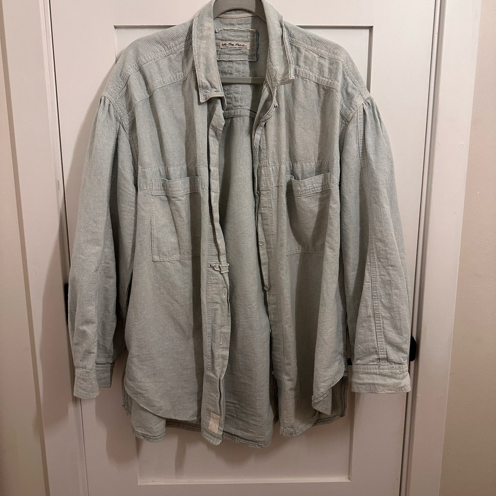 We The Free Light Gray Shirt Jacket